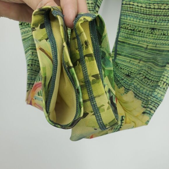 Prana Greene And Yellow Workout Leggings With Floral And Cactus Print - Picture 5 of 6